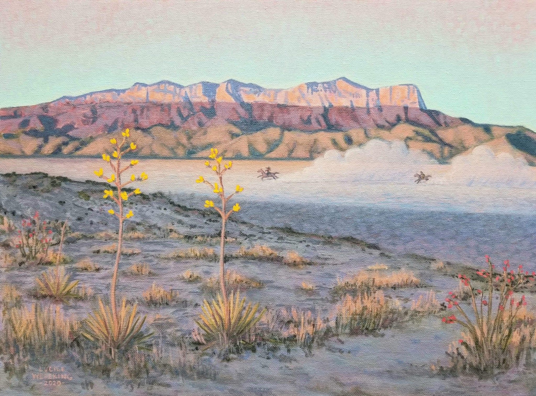 Yucca Gold a Painting by Lucile Wedeking, presented by Western Gallery
