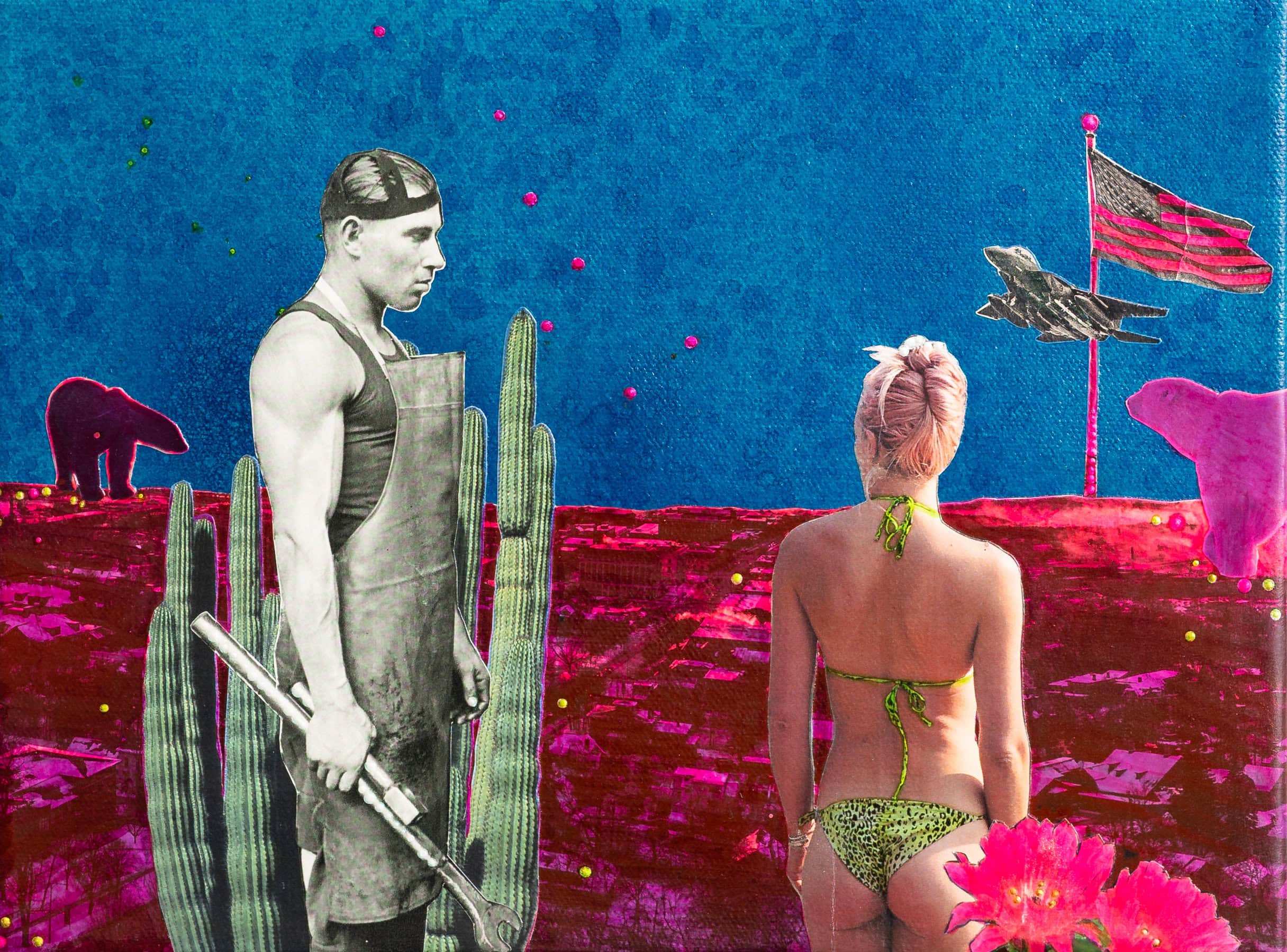 Cazadores a Collage by Vanessa Compton, presented by Western Gallery