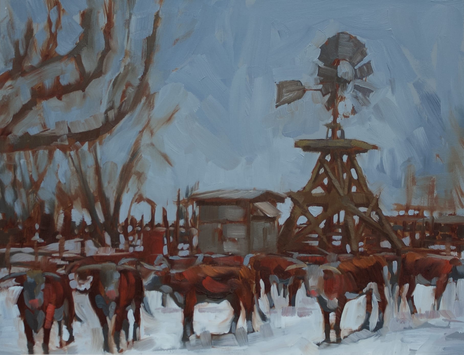 Blue Norther a Painting by Alice Leese, presented by Western Gallery