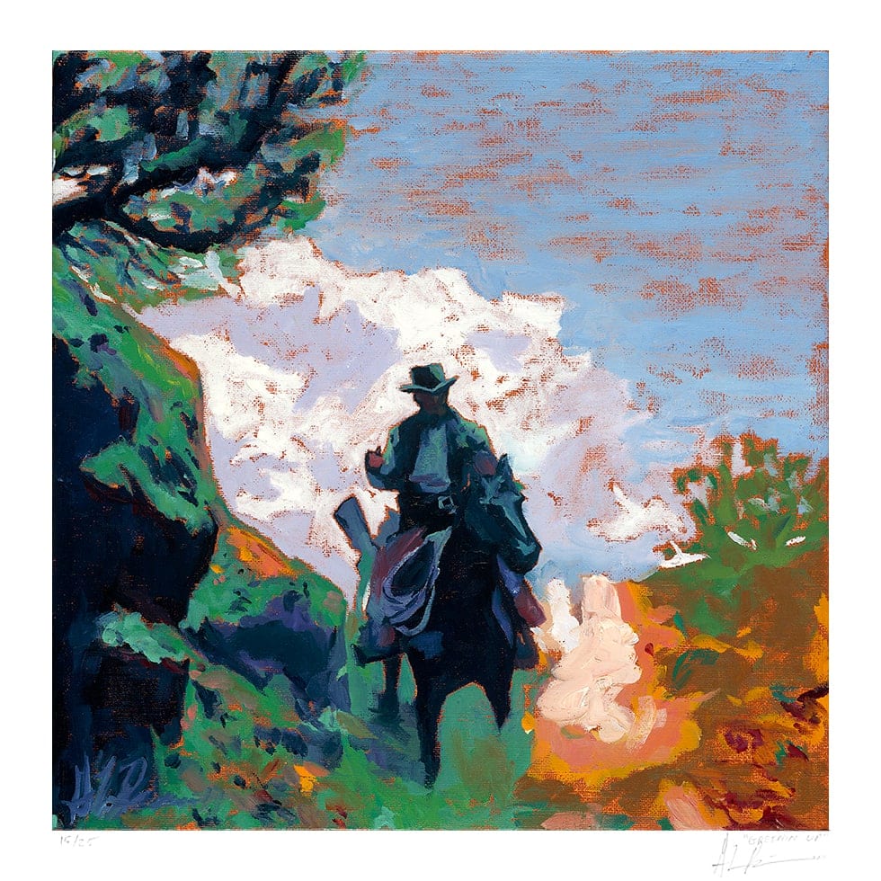 Greenin’ Up a Print by GL Richardson, presented by Western Gallery