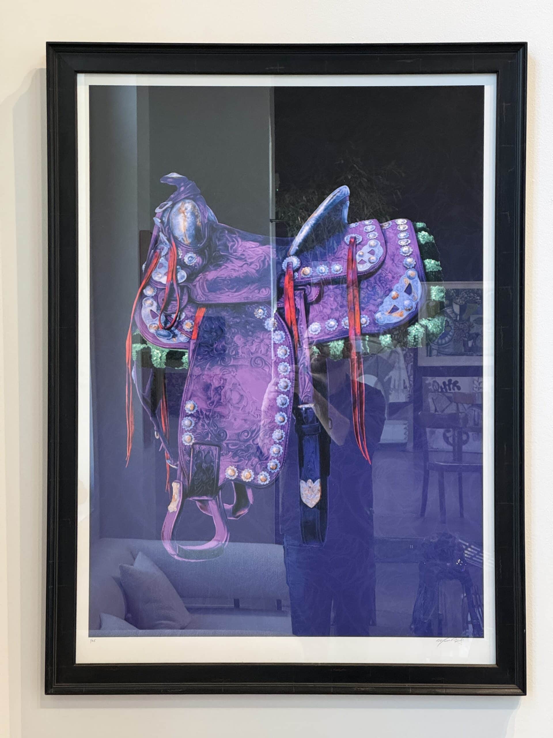 Psychedelic Purple Rose of Texas a Print by Marshall Harris, presented by Western Gallery