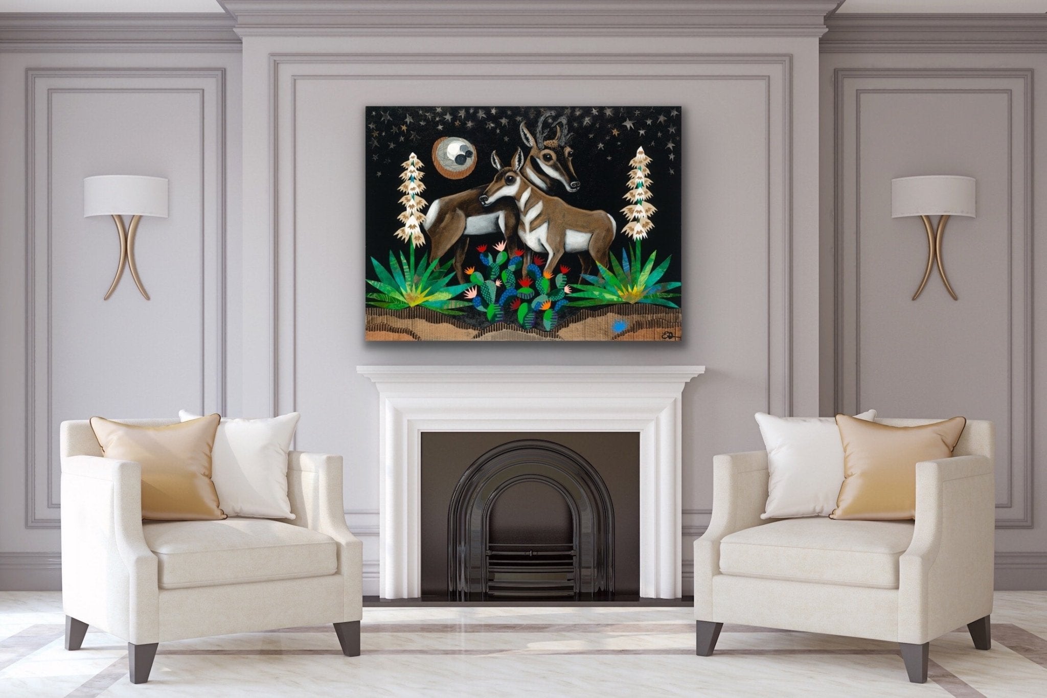 Los Cariños a Painting by Elizabeth Dryden, presented by Western Gallery