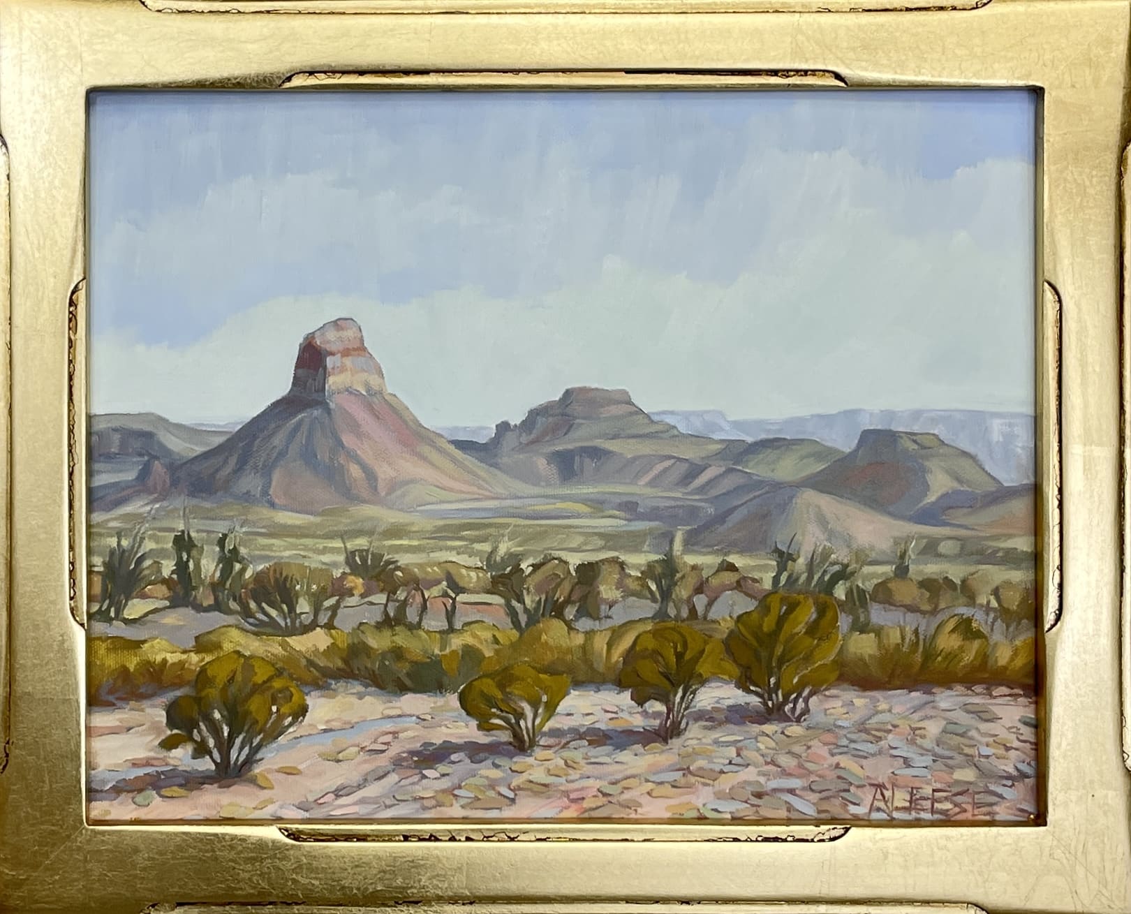 Castolon Peak a Painting by Alice Leese, presented by Western Gallery