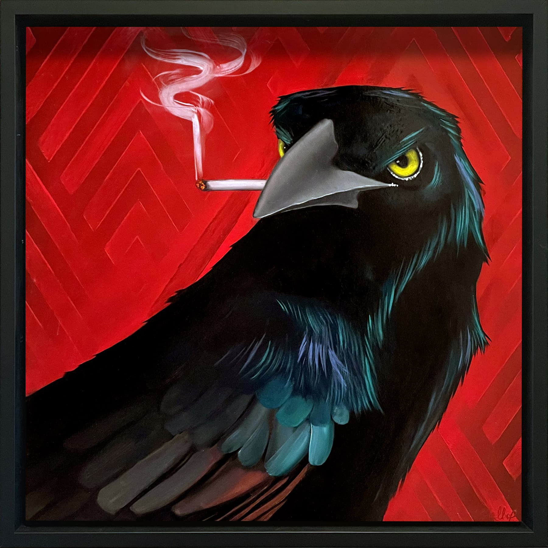 The Bar Fly a Painting by Christy Stallop, presented by Western Gallery