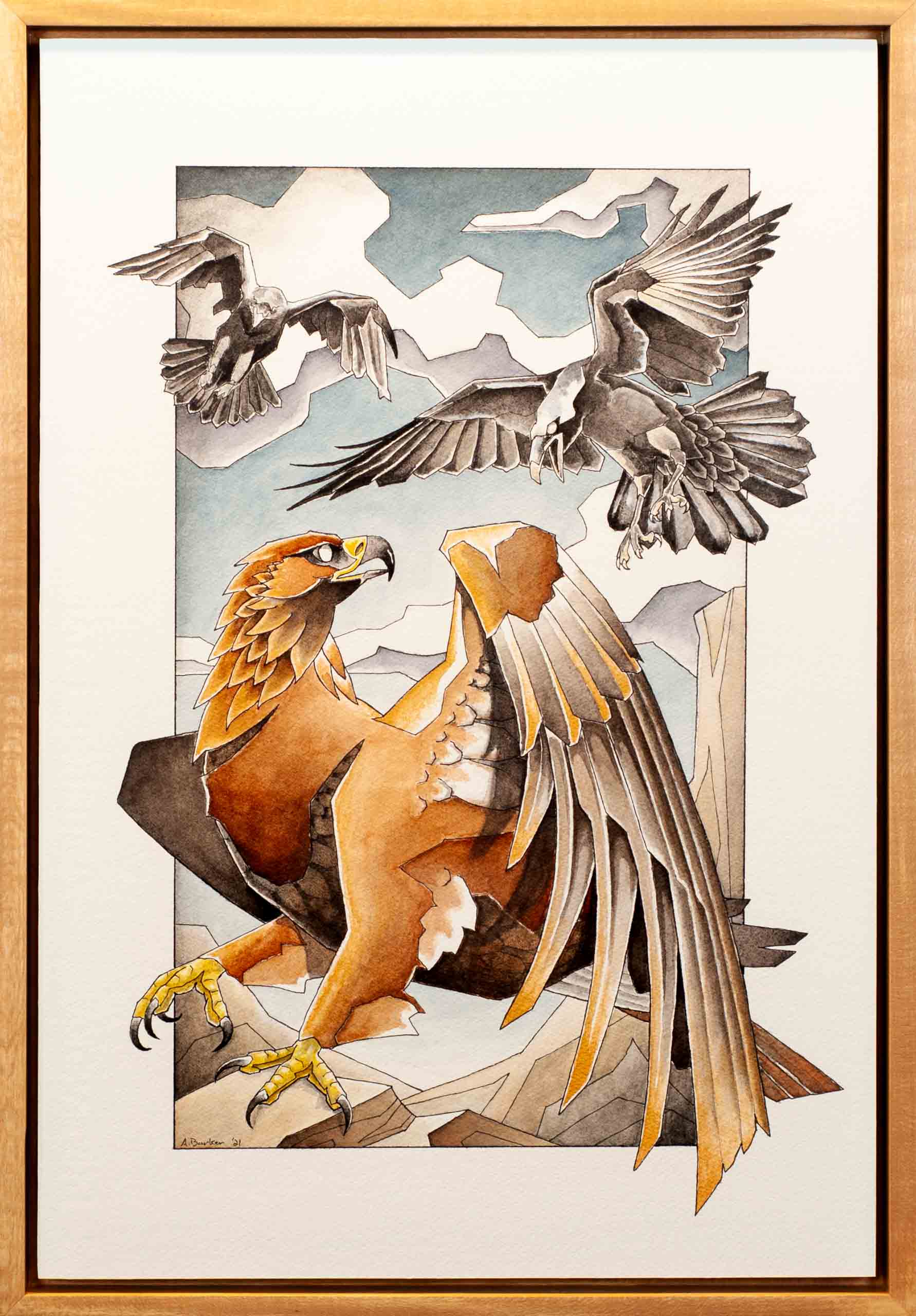 Aquila a Painting by Andrew Barker, presented by Western Gallery