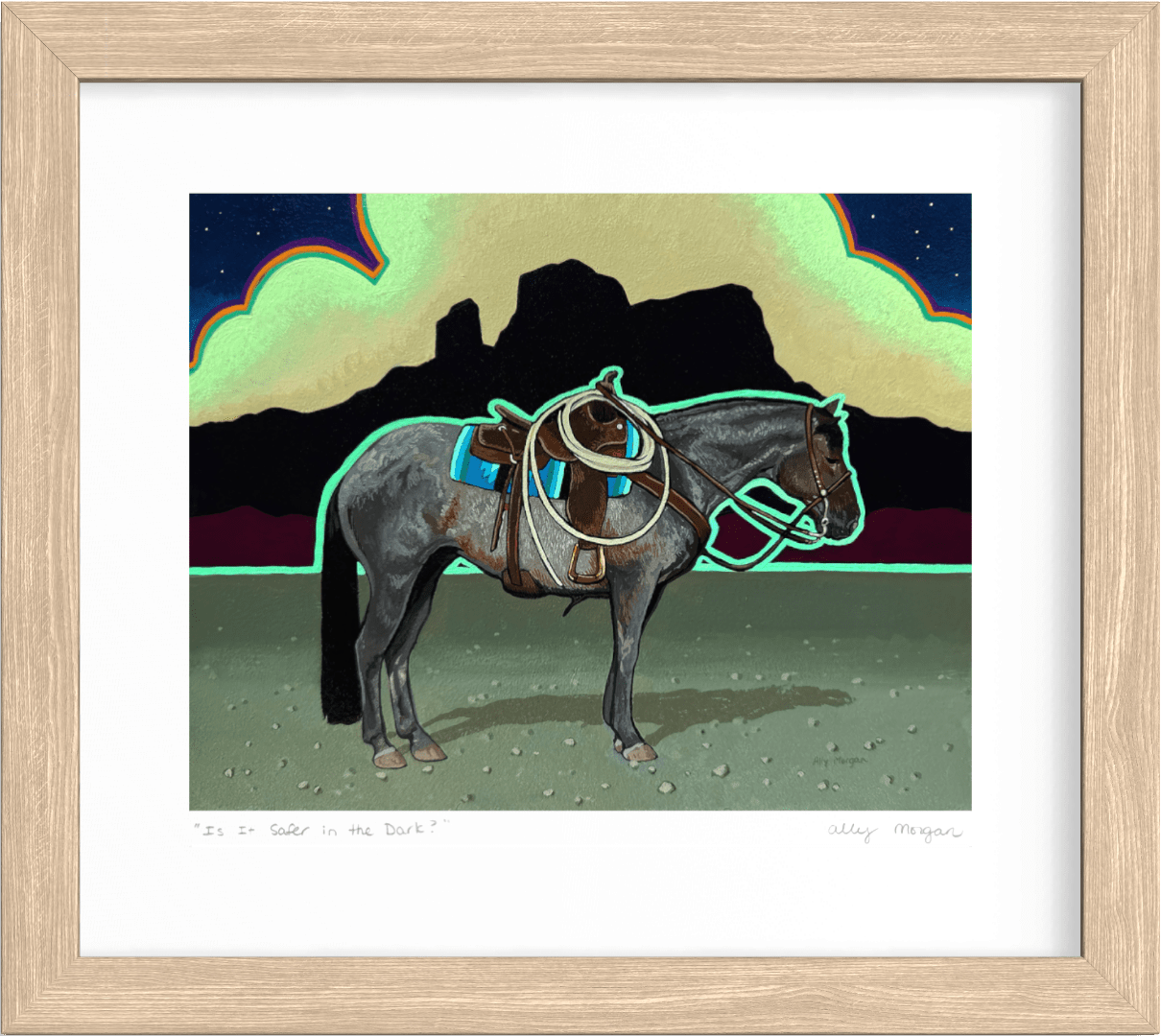 Is It Safer in the Dark, a Print by Ally Morgan, presented by Western Gallery
