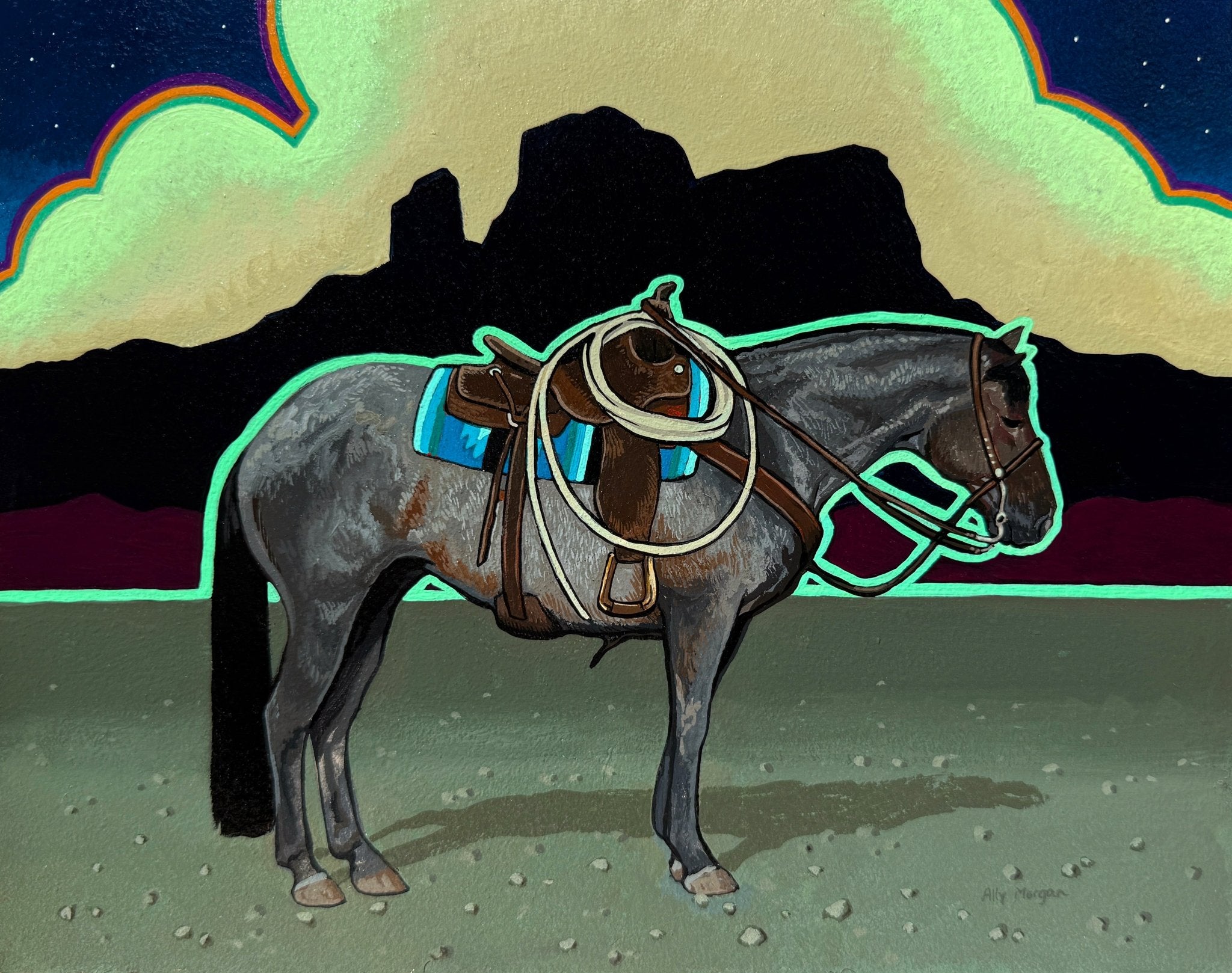 Is It Safer in the Dark?, a Painting by Ally Morgan, presented by Western Gallery