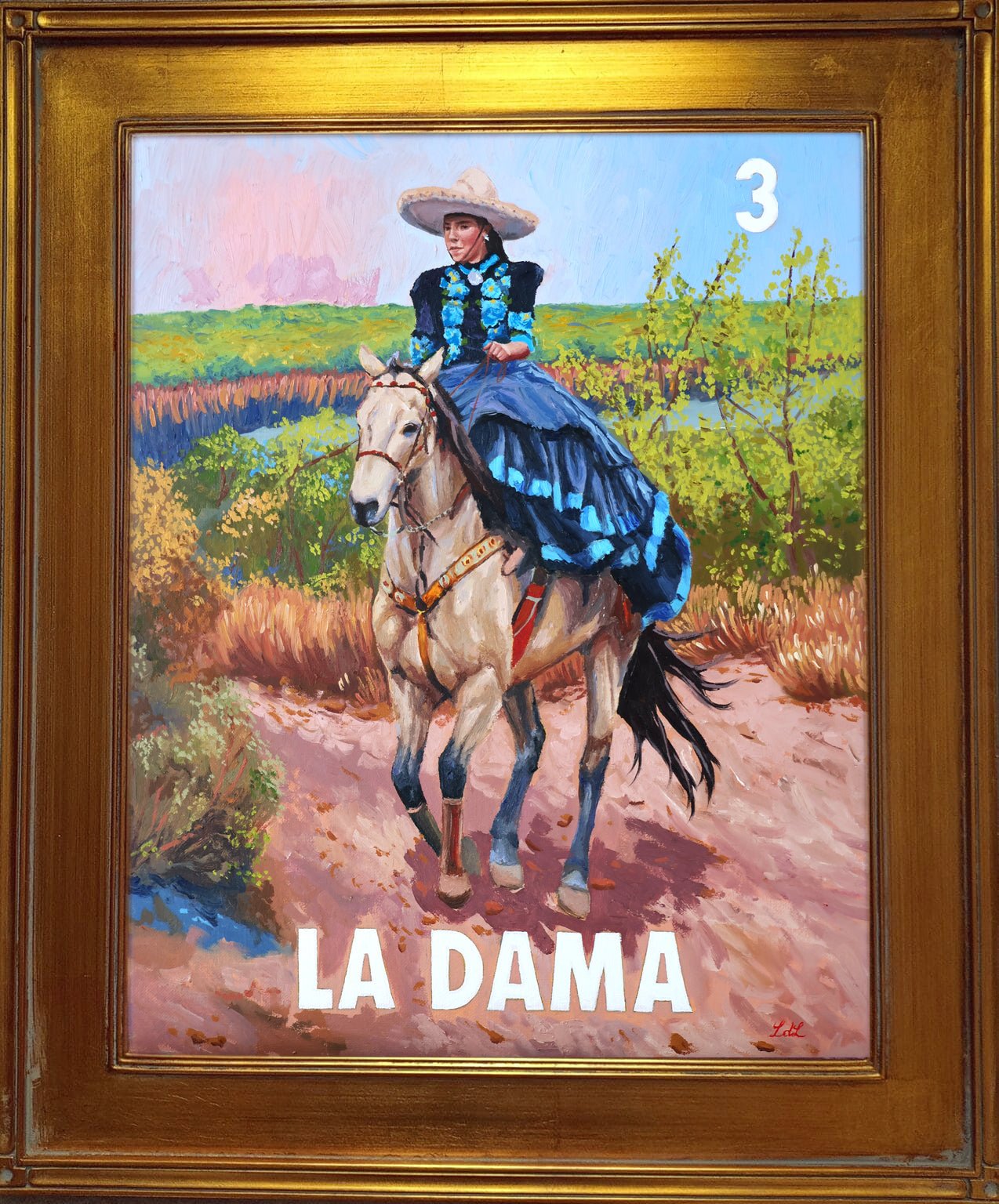 La Dama (3), a Painting by Leslie De Leon, presented by Western Gallery