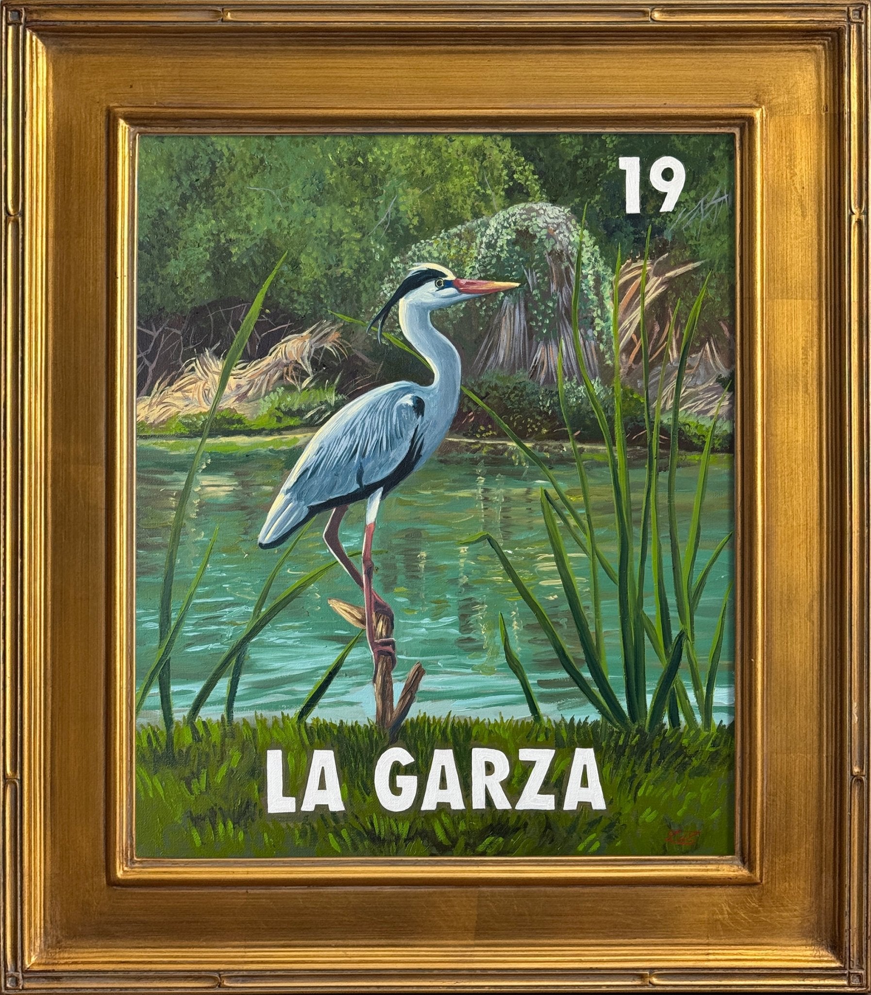 La Garza (19), a Painting by Leslie De Leon, presented by Western Gallery