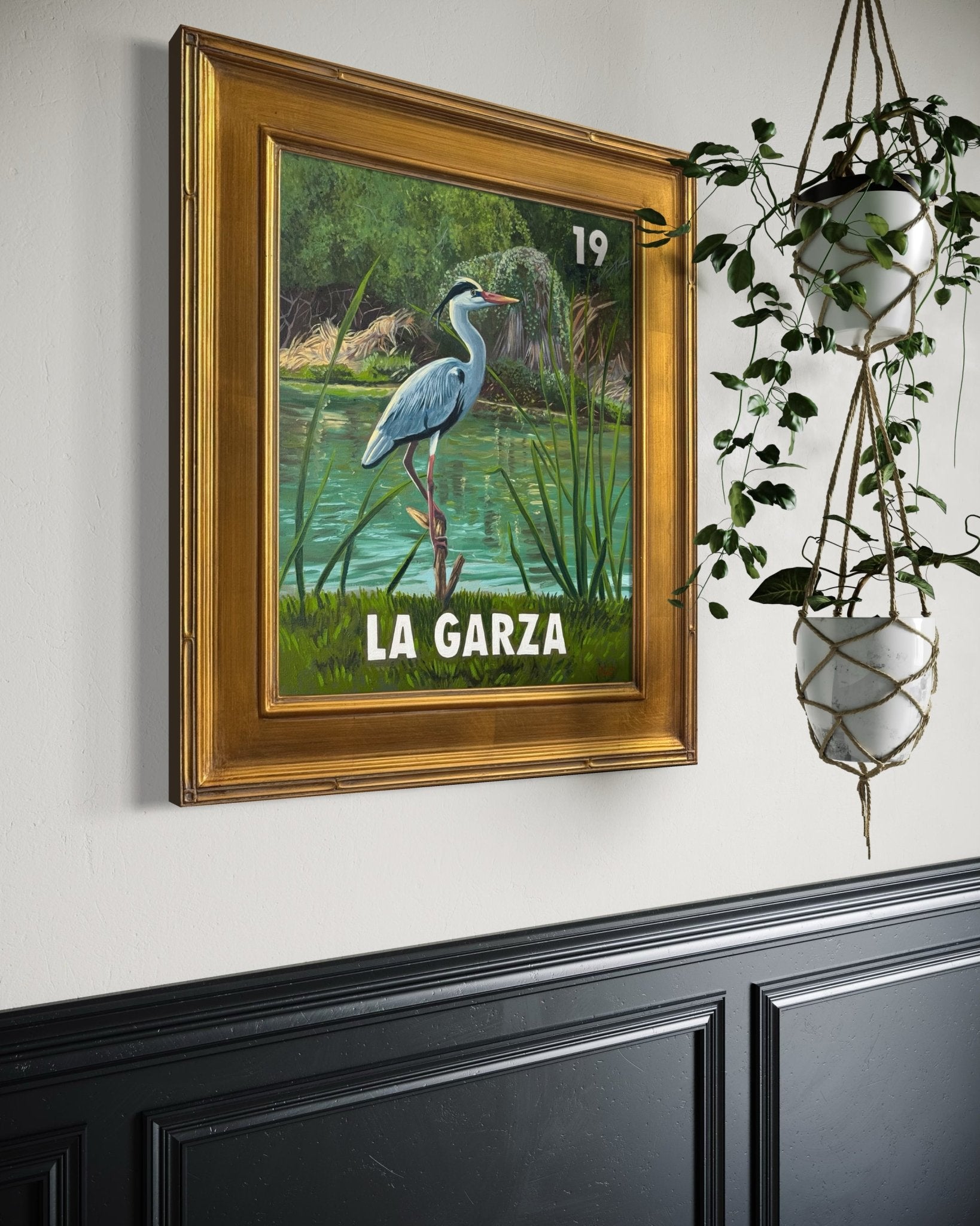 La Garza (19), a Painting by Leslie De Leon, presented by Western Gallery