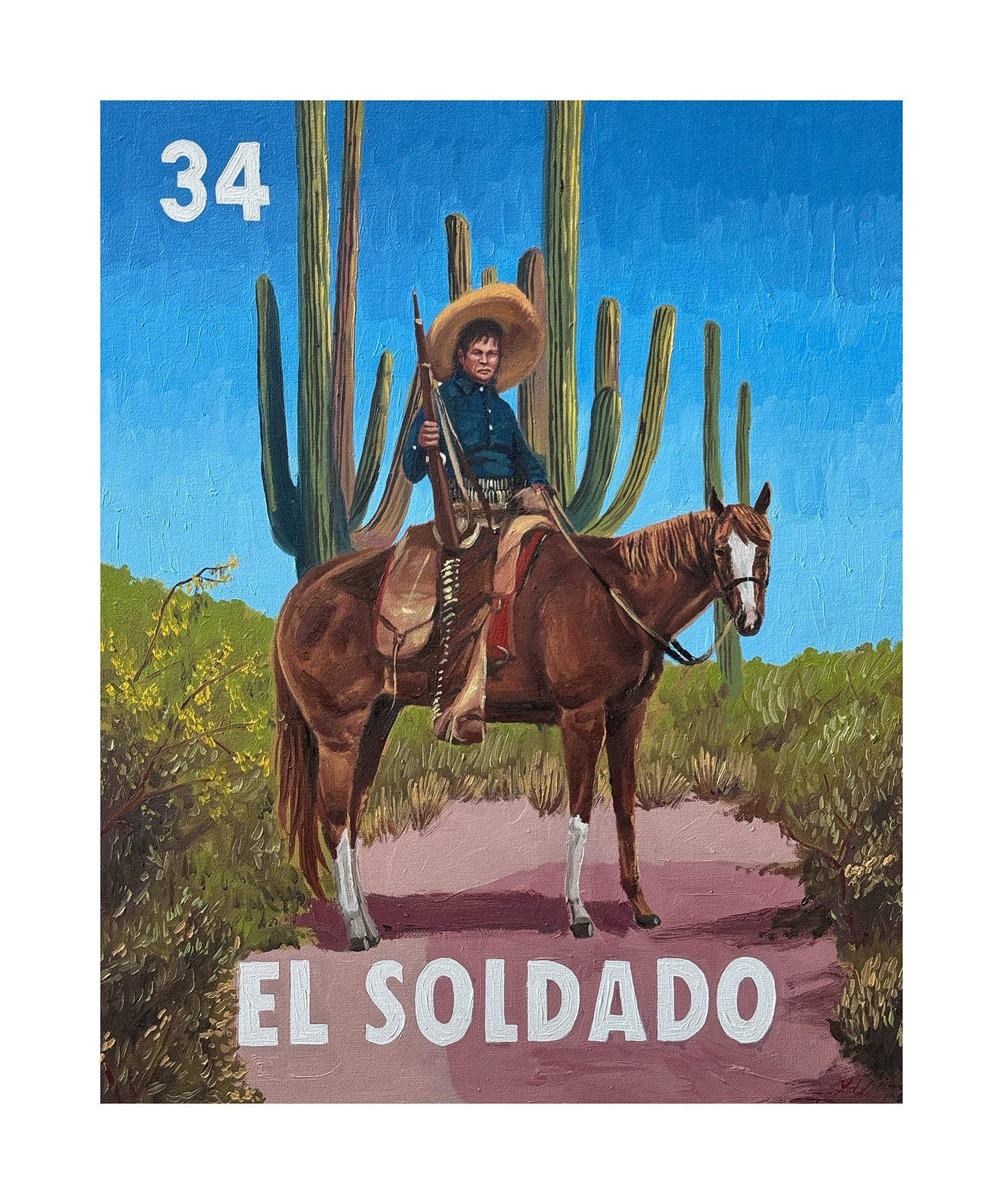 El Soldado (34) Fine Art Print, a Print by Leslie De Leon, presented by Western Gallery
