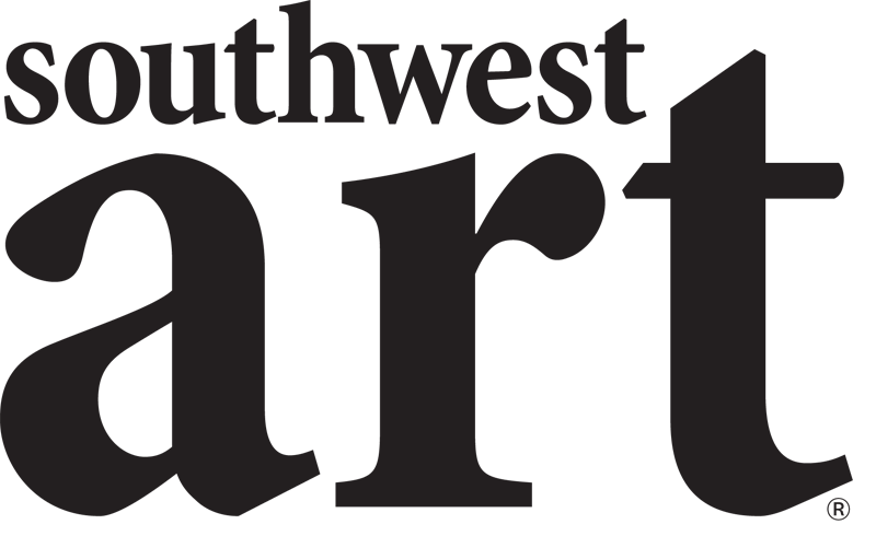 Black 'southwest art' logo on a white background
