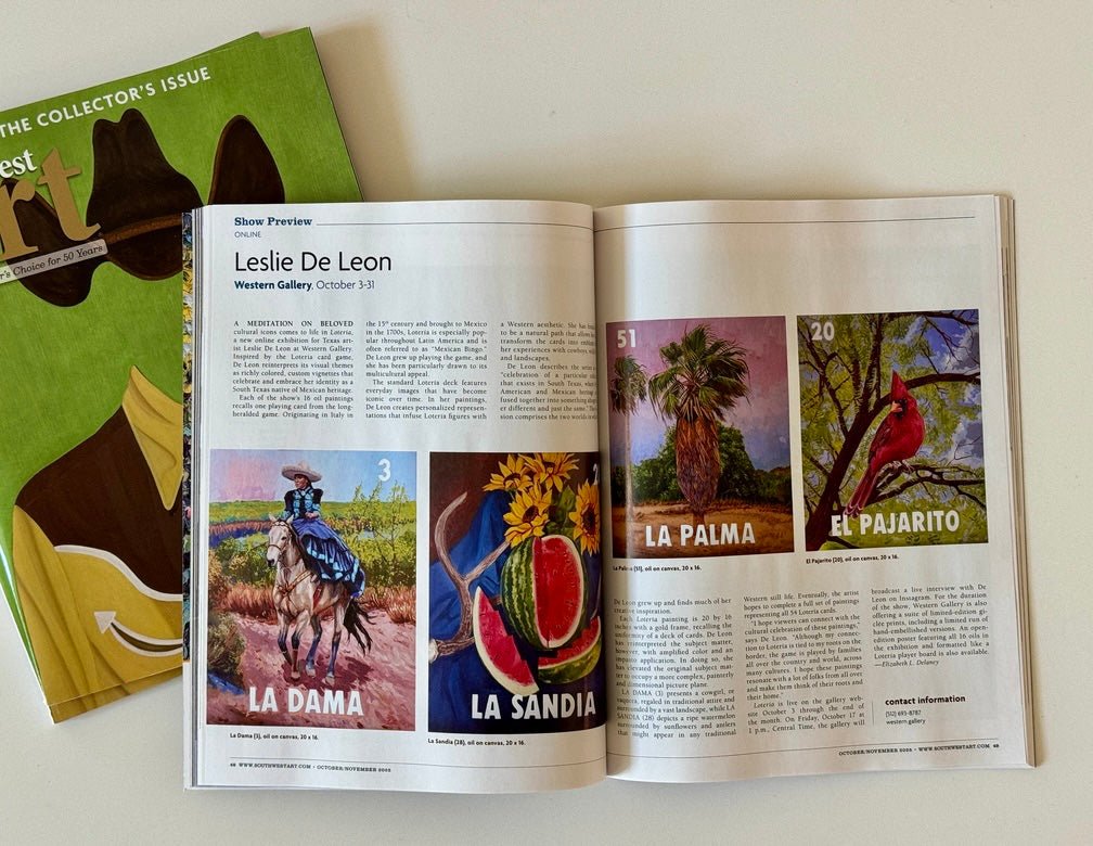 Southwest Art Previews Leslie De Leon’s Lotería - Western Gallery