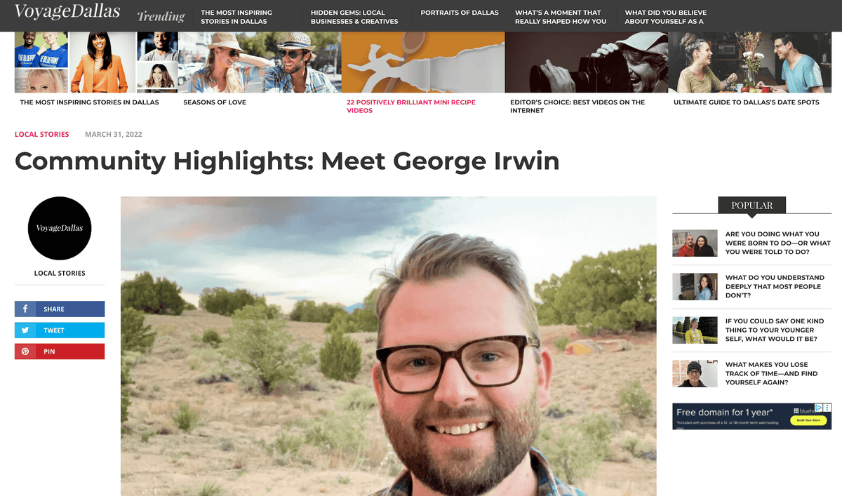 Community Highlights: Meet George Irwin