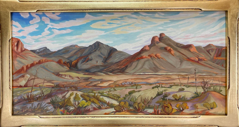 Chisos Mountains, Ross Maxwell Scenic Drive a Painting by Alice Leese, presented by Western Gallery