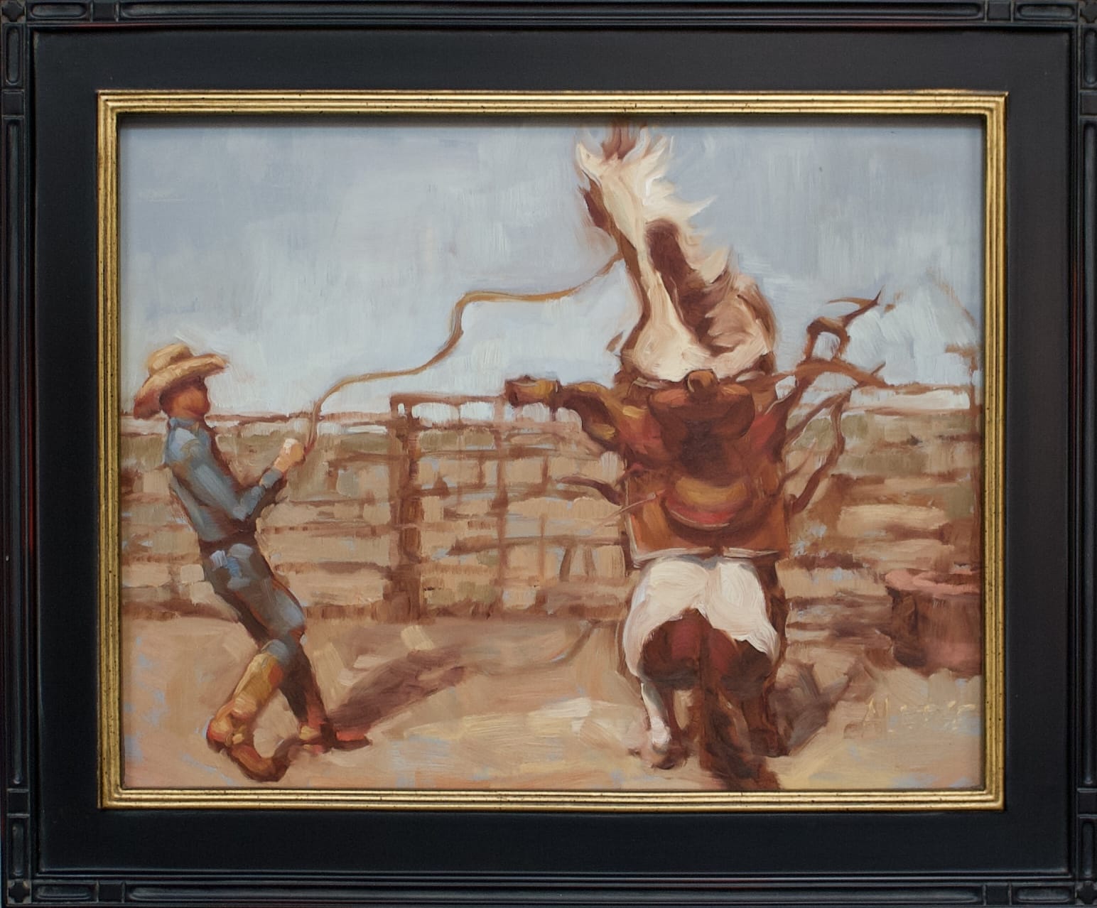 First Saddle a Painting by Alice Leese, presented by Western Gallery