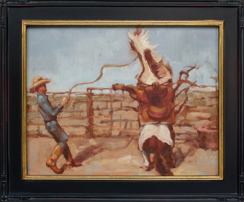 First Saddle a Painting by Alice Leese, presented by Western Gallery