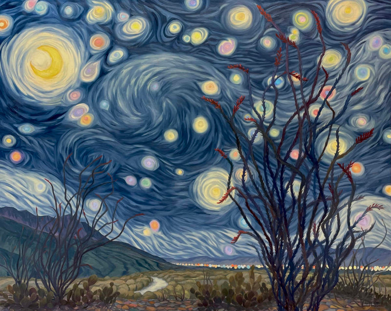 La Centinela Starry Night a Painting by Alice Leese, presented by Western Gallery