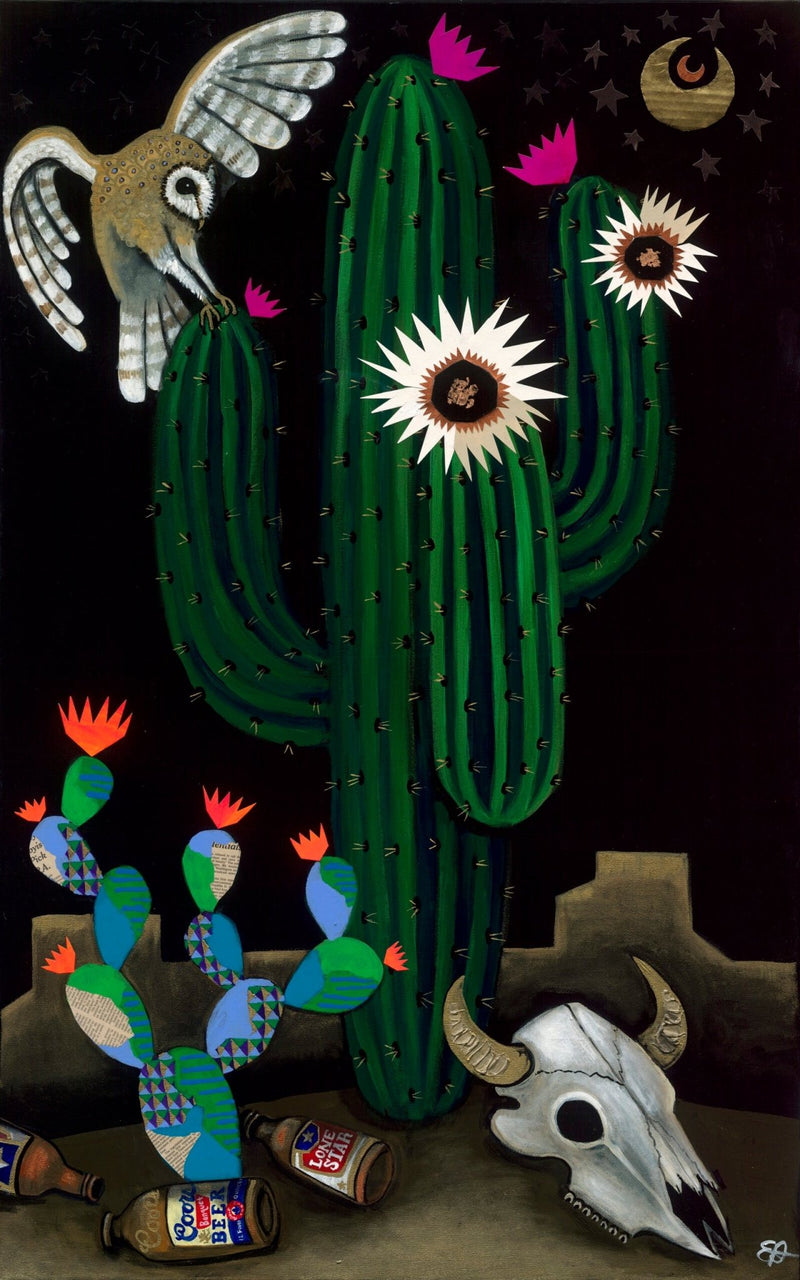 The Saguaro Speakeasy a Painting by Elizabeth Dryden, presented by Western Gallery