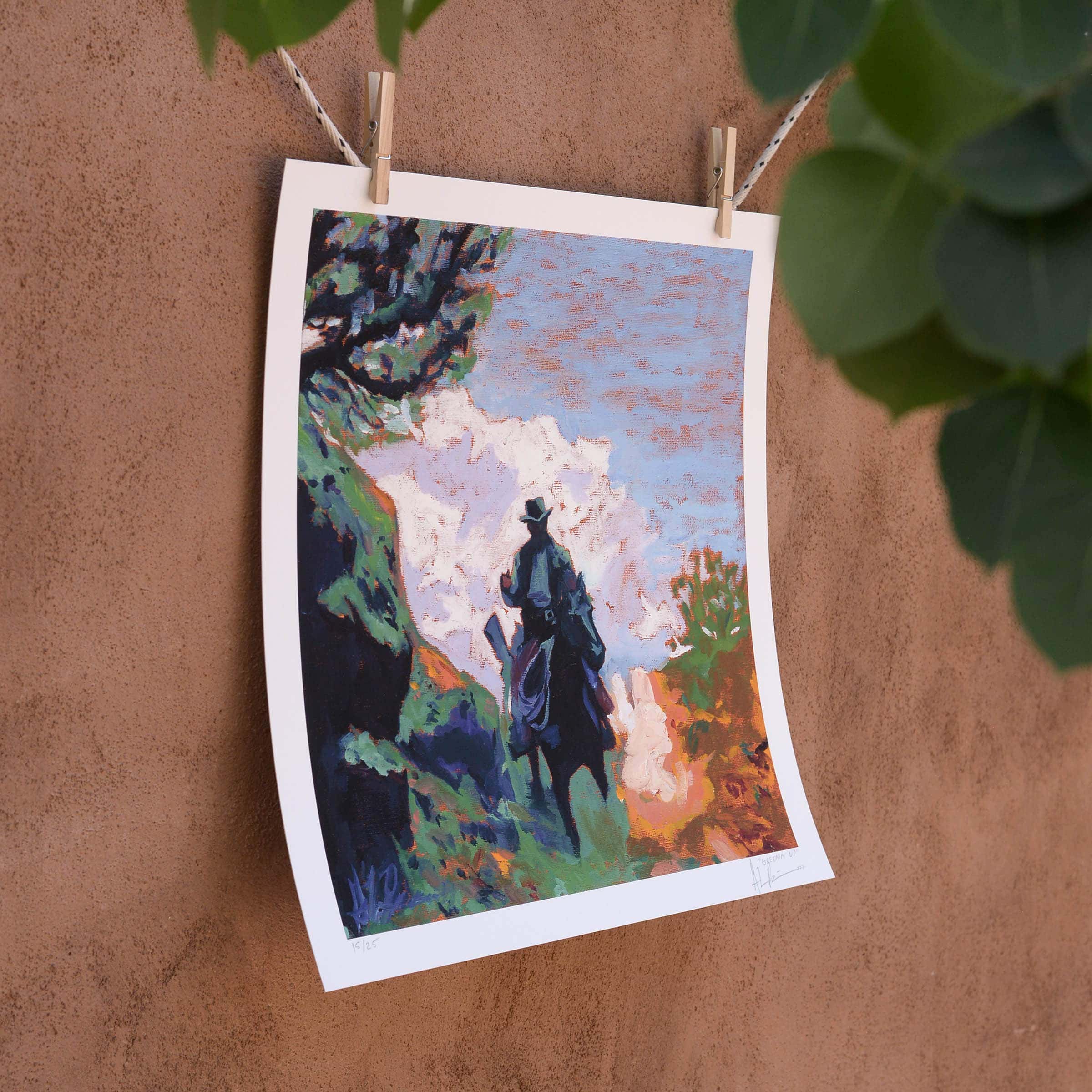 Greenin’ Up a Print by GL Richardson, presented by Western Gallery