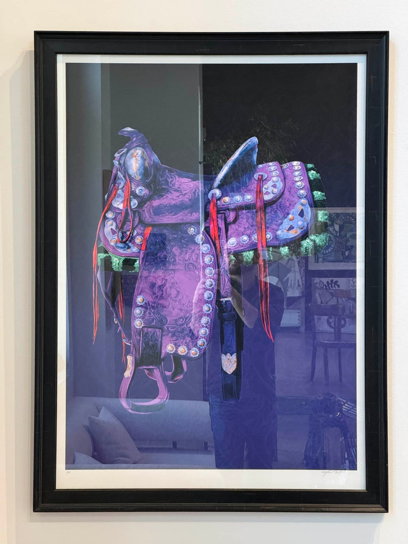 Psychedelic Purple Rose of Texas a Print by Marshall Harris, presented by Western Gallery