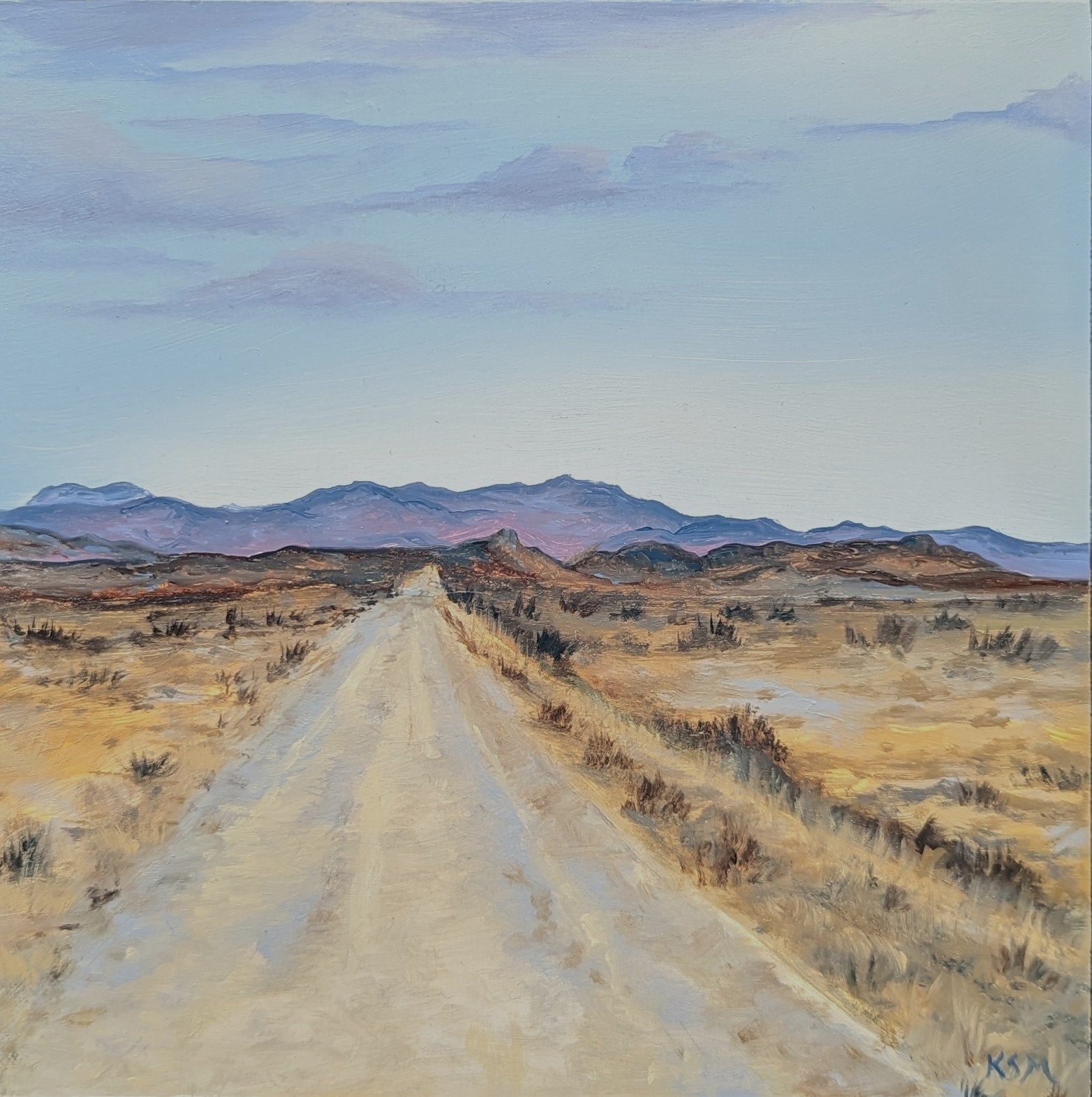 Somewhat Road a Painting by Kerri S. Menchaca, presented by Western Gallery