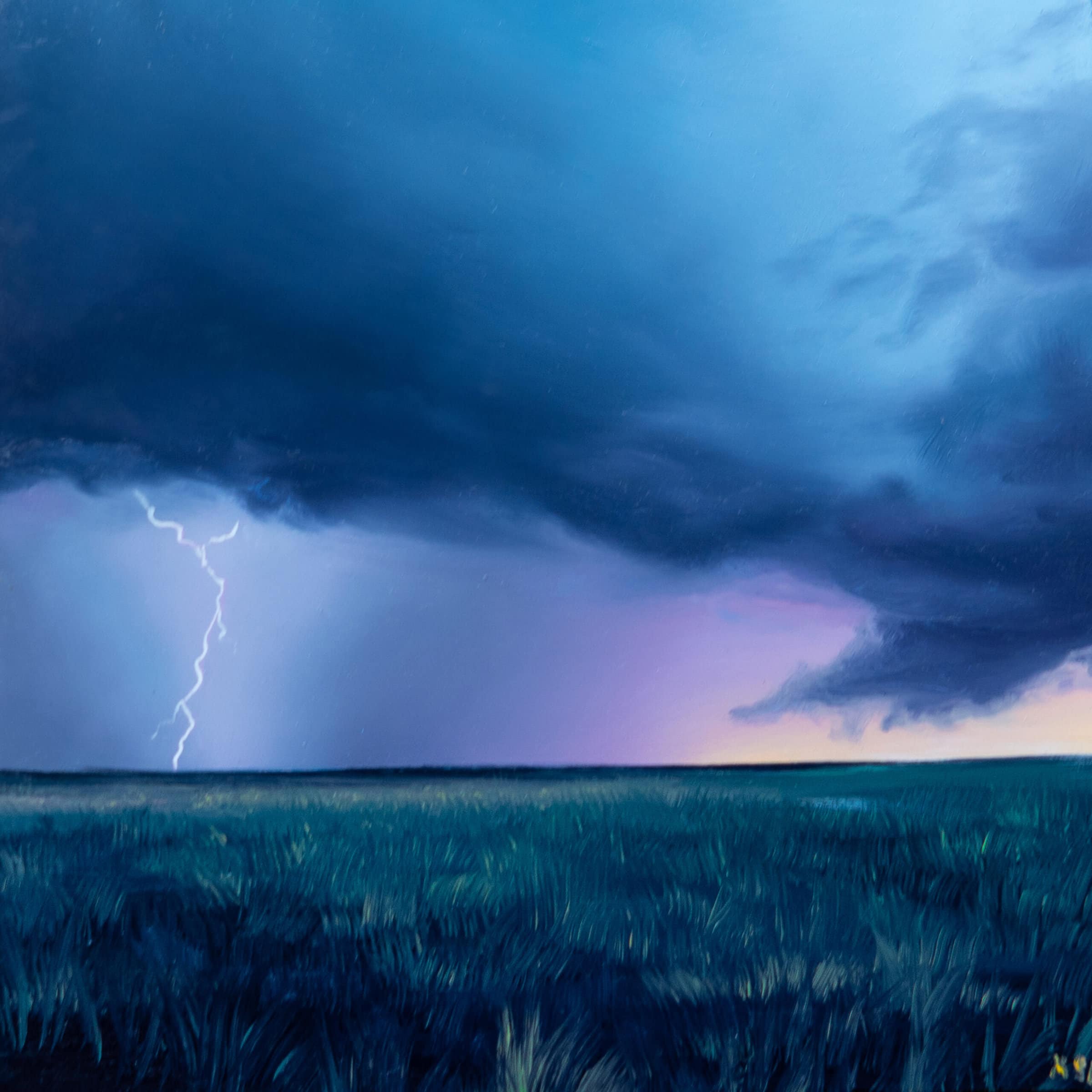 Come Up a Bad Cloud a Painting by Kerri S. Menchaca, presented by Western Gallery