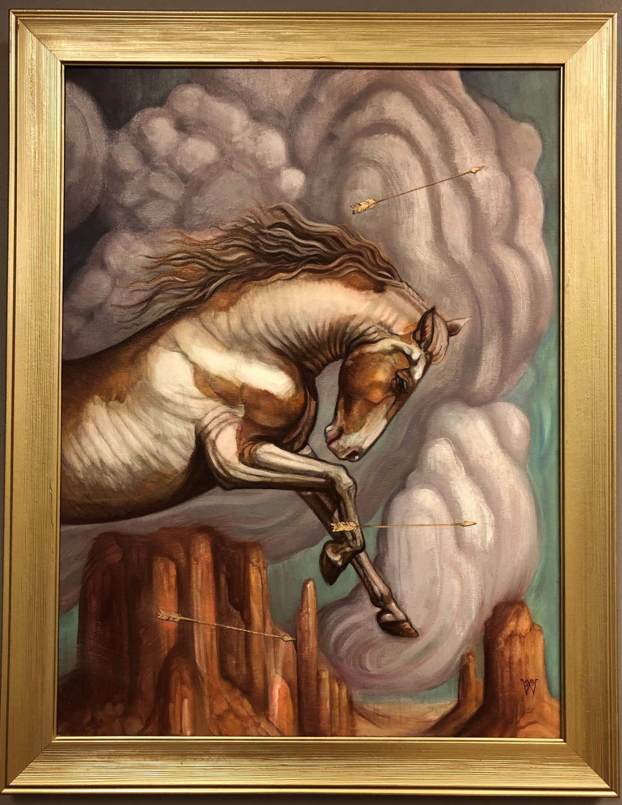 War Horse Ghost a Painting by Sara Bloodwolf, presented by Western Gallery