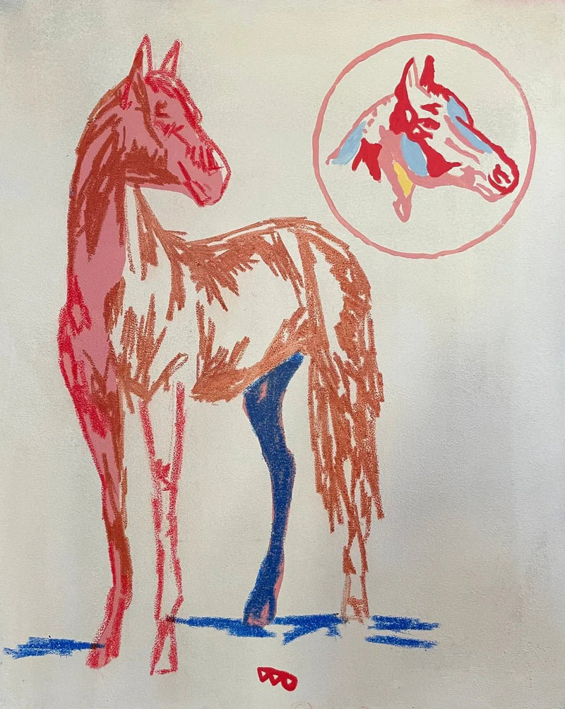 Standing Horse a Painting by Brandon Owen, presented by Western Gallery