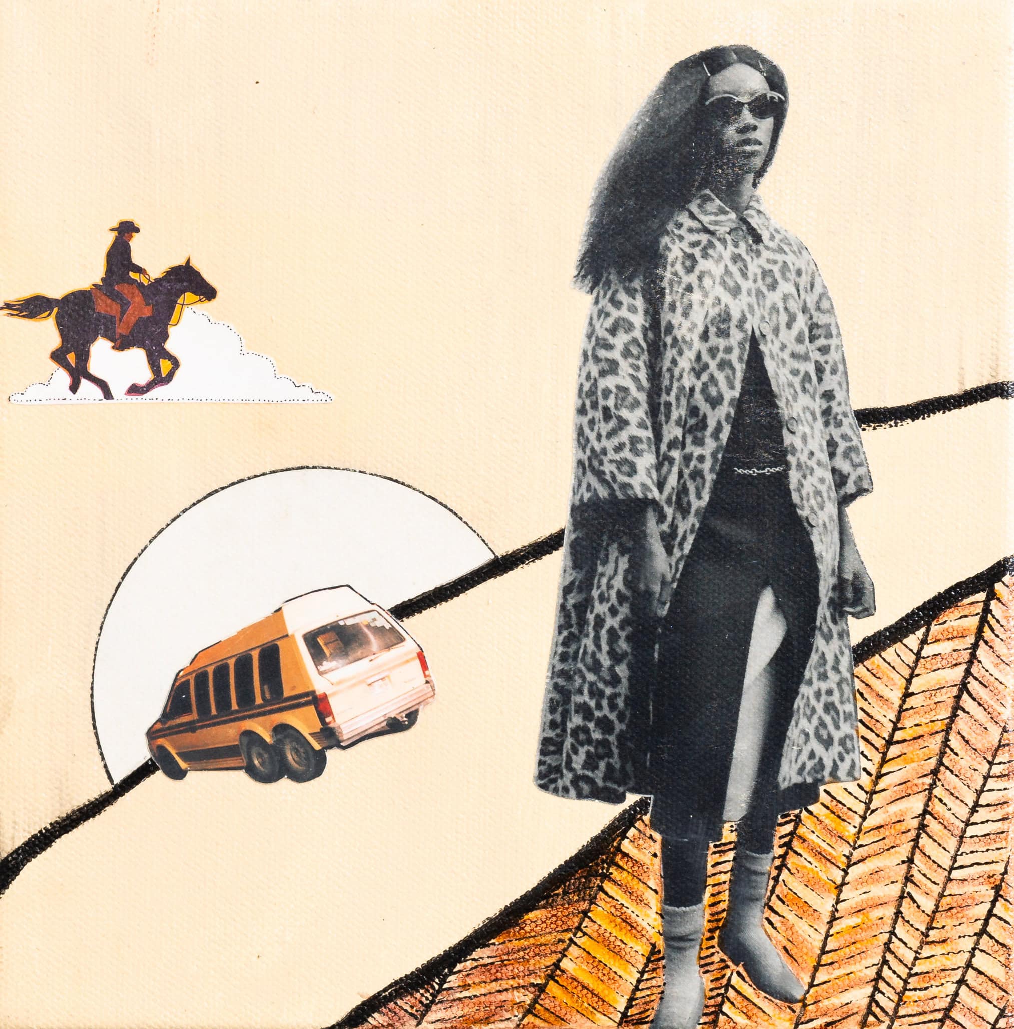 Lonely Avenue a Collage by Vanessa Compton, presented by Western Gallery