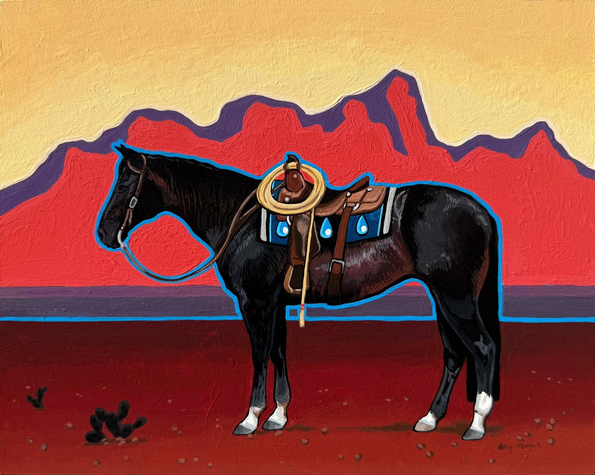 Desert Shadows, a Painting by Ally Morgan, presented by Western Gallery