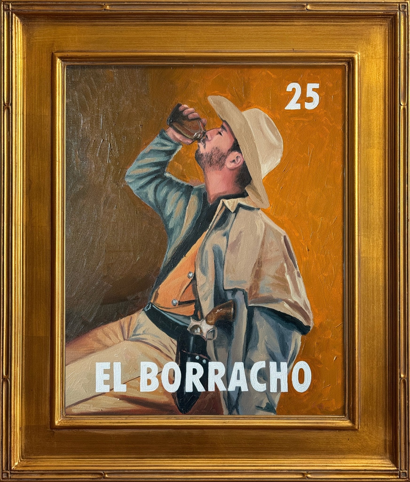 El Borracho (25), a Painting by Leslie De Leon, presented by Western Gallery