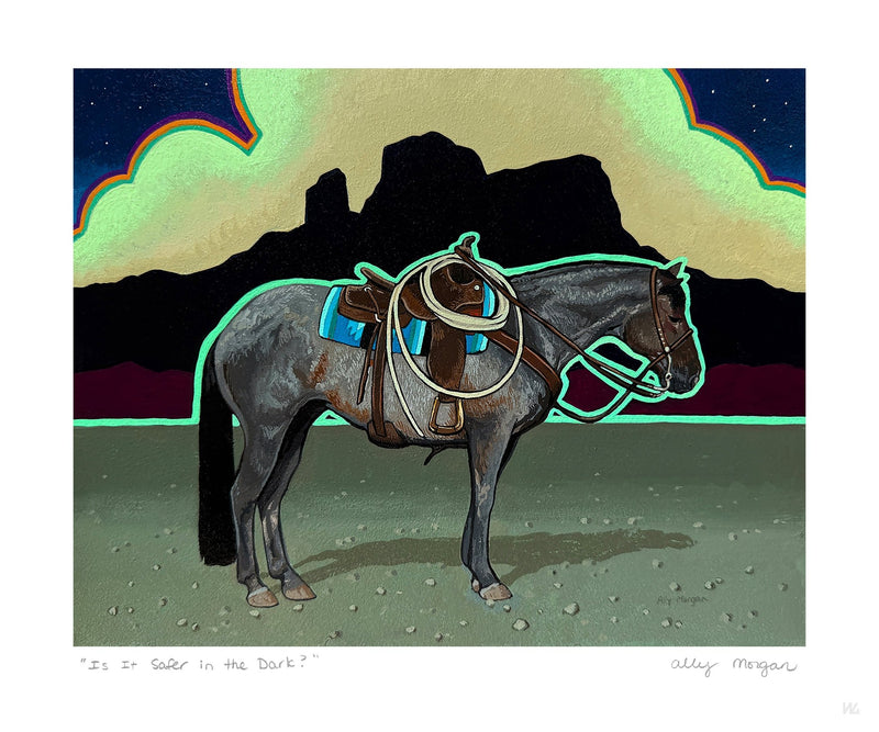 Is It Safer in the Dark, a Print by Ally Morgan, presented by Western Gallery
