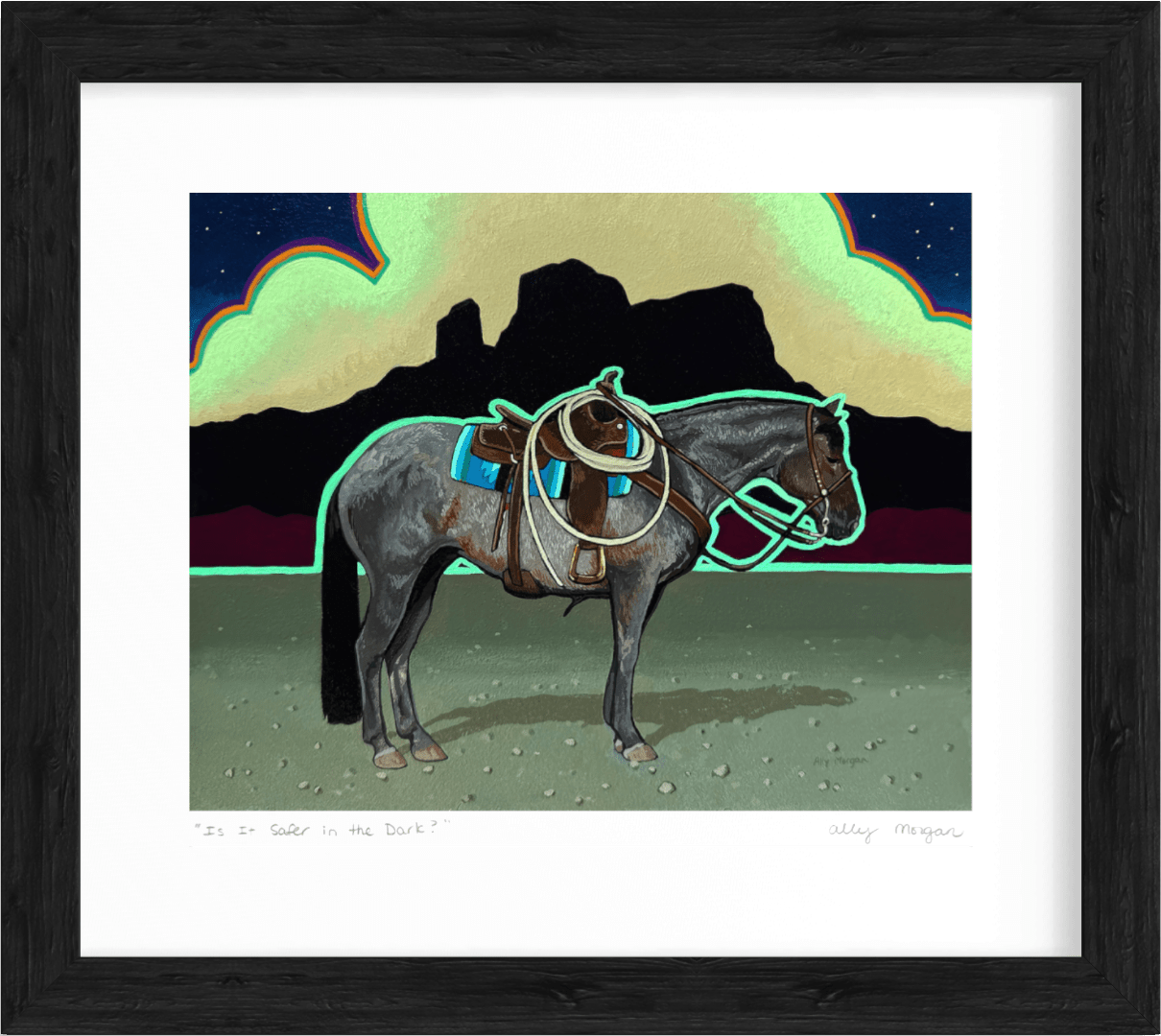 Is It Safer in the Dark, a Print by Ally Morgan, presented by Western Gallery