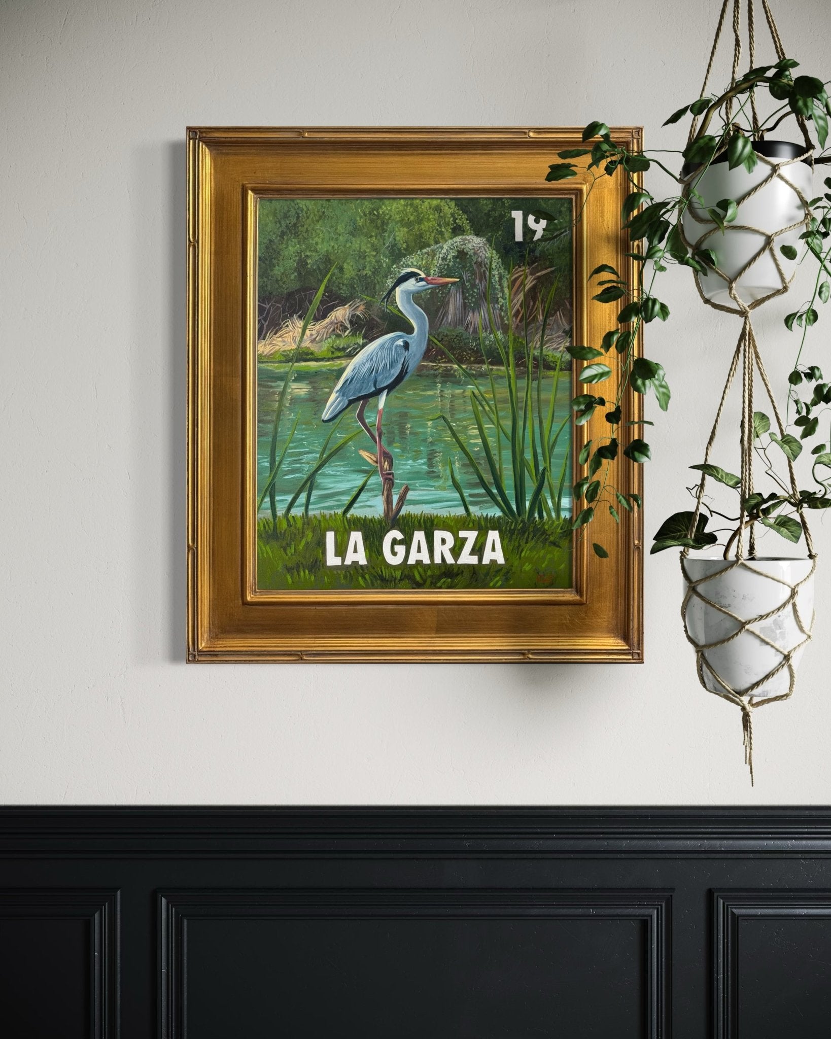 La Garza (19), a Painting by Leslie De Leon, presented by Western Gallery