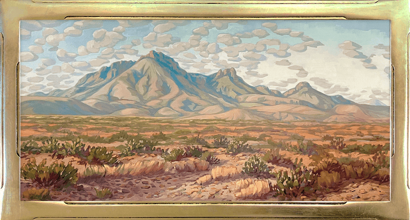 Chisos Mountains a Painting by Alice Leese, presented by Western Gallery