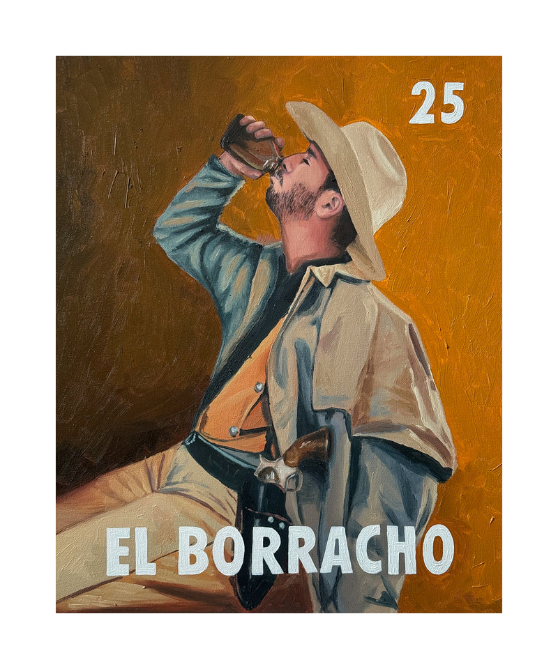 El Borracho (25) Fine Art Print, a Print by Leslie De Leon, presented by Western Gallery